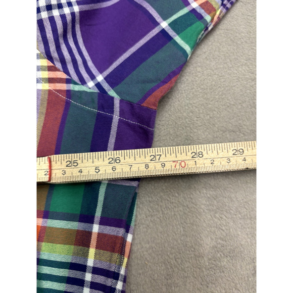Polo Ralph Lauren Shirt Mens 2XL Purple Green Plaid Classic Fit Long Sleeve New - Picture 8 of 9